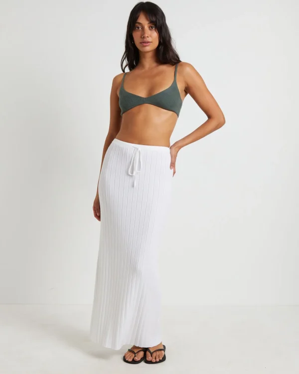 Online SUBTITLED Keta Knit Maxi Skirt In White