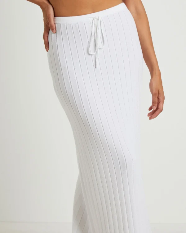 Online SUBTITLED Keta Knit Maxi Skirt In White