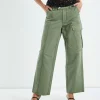 Fashion ONE TEASPOON Khaki New Fiction Wide Lgg Cargo Jeans