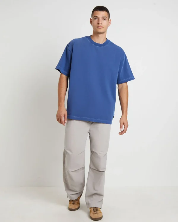 Shop BLACK NOISE WHITE RAIN Killie Contrast Short Sleeve T-Shirt In Navy