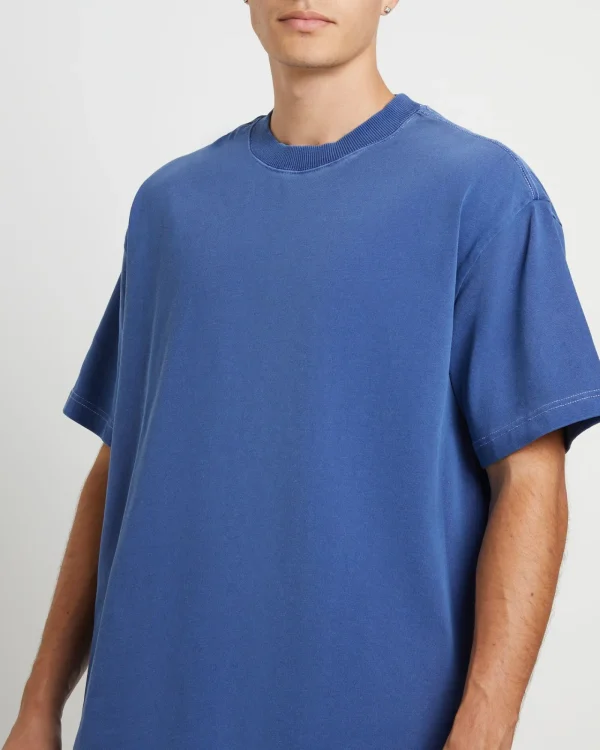 Shop BLACK NOISE WHITE RAIN Killie Contrast Short Sleeve T-Shirt In Navy
