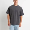 Fashion BLACK NOISE WHITE RAIN Killie Short Sleeve T-Shirt In Pewter Grey