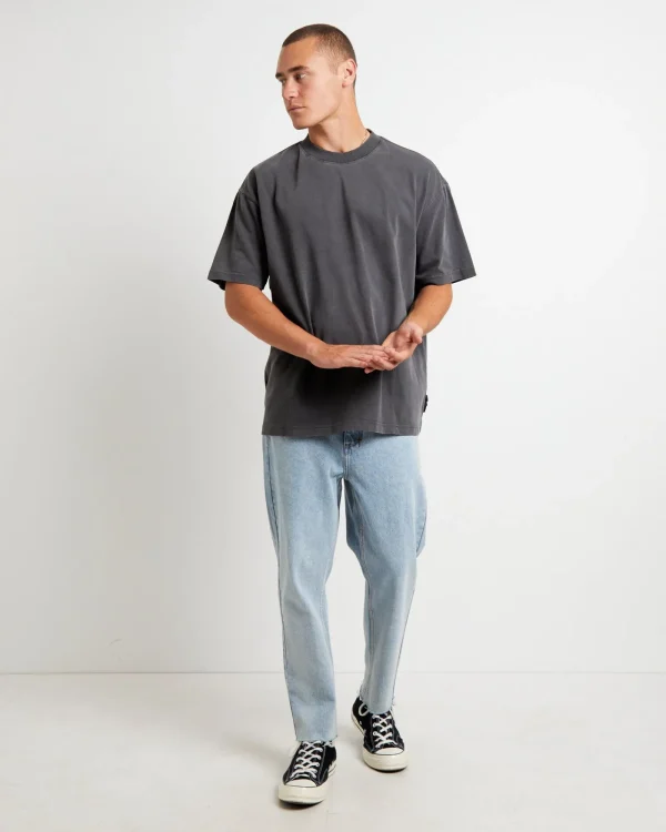 Fashion BLACK NOISE WHITE RAIN Killie Short Sleeve T-Shirt In Pewter Grey