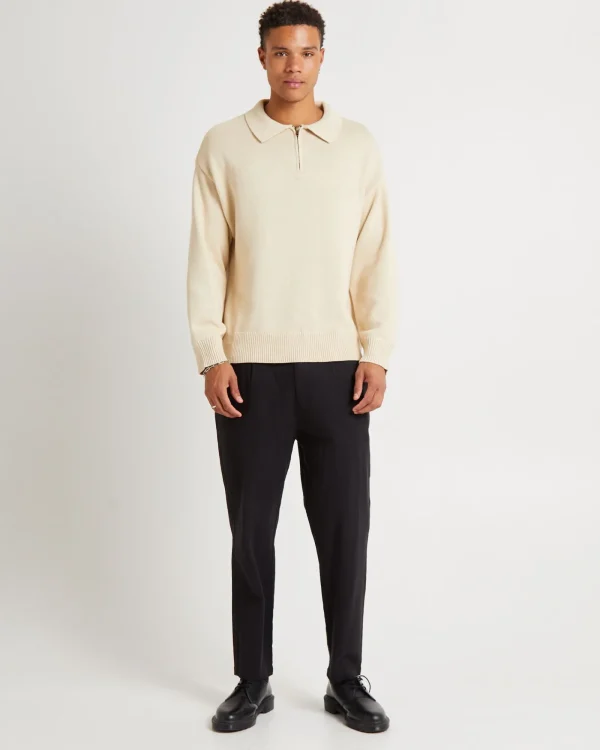 Online ARVUST Knit 1/4 Zip Jumper Natural