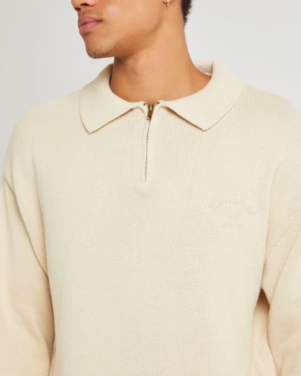 Online ARVUST Knit 1/4 Zip Jumper Natural