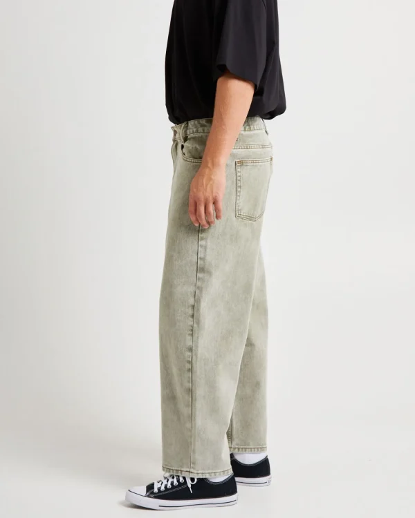 New INSIGHT Knocker Wide Leg Jeans Green