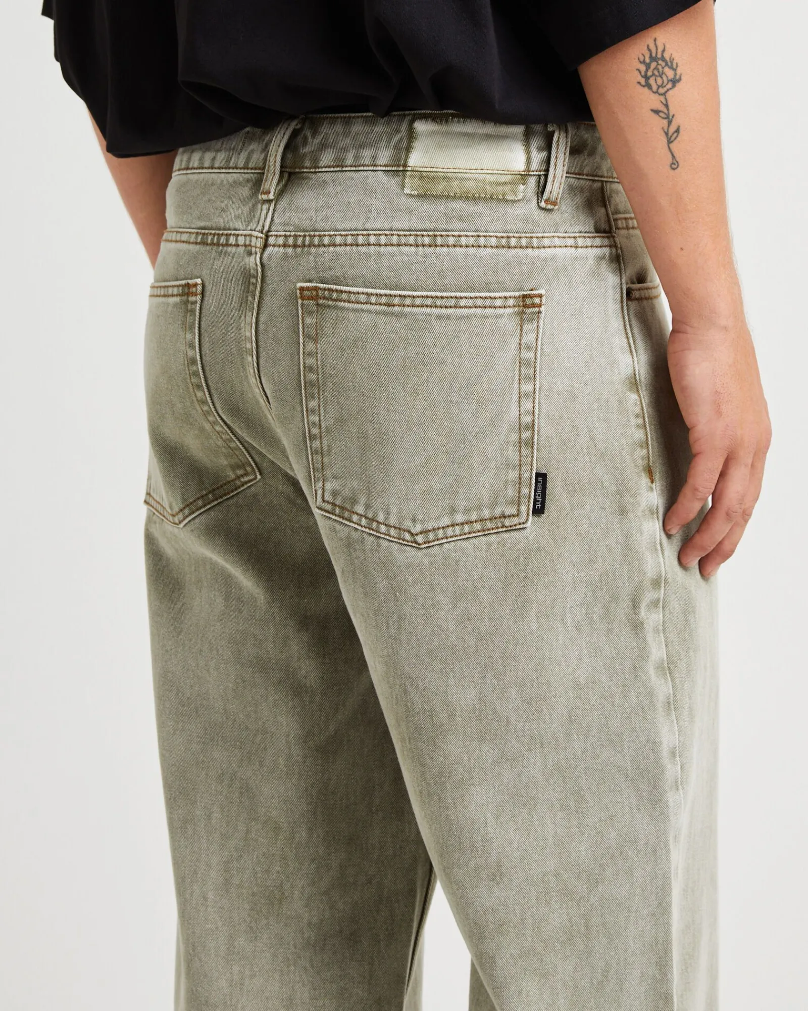 knocker_wide_leg_jeans_gr_5.webp New INSIGHT Knocker Wide Leg Jeans Green