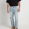 Online INSIGHT Knocker Wide Leg Jeans In Tinted Blue Trashed
