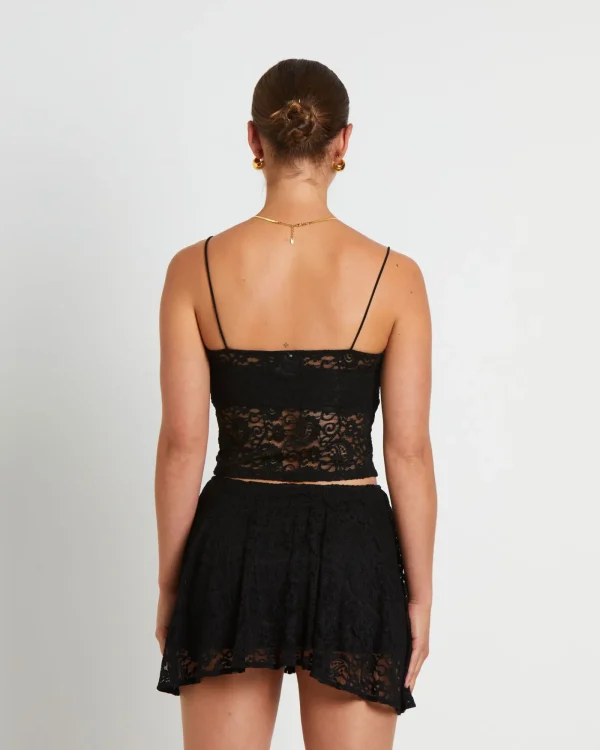 Hot ALICE IN THE EVE Lace Tank Top In Black