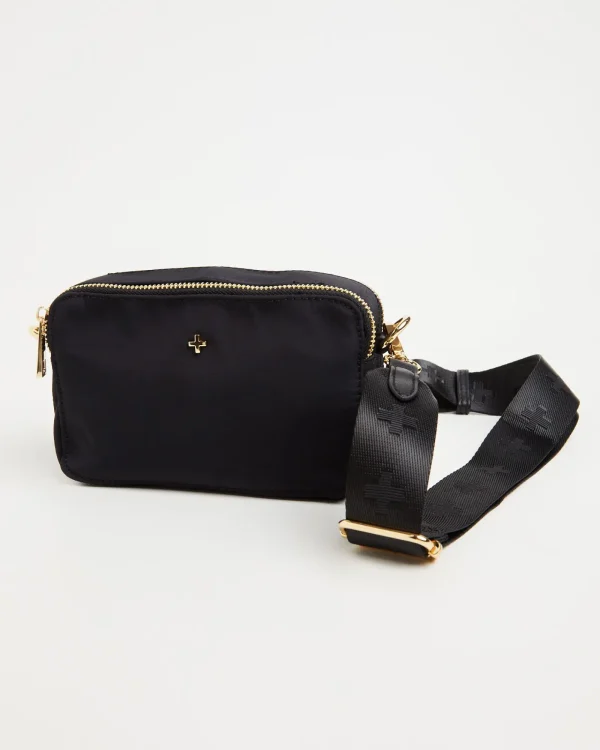 Best PETA AND JAIN Laroi Cross Body Bag In Black Nylon Gold