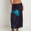 New MOTEL ROCKS Lassie Maxi Skirt In Navy
