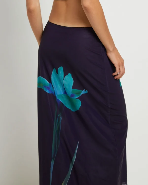 New MOTEL ROCKS Lassie Maxi Skirt In Navy