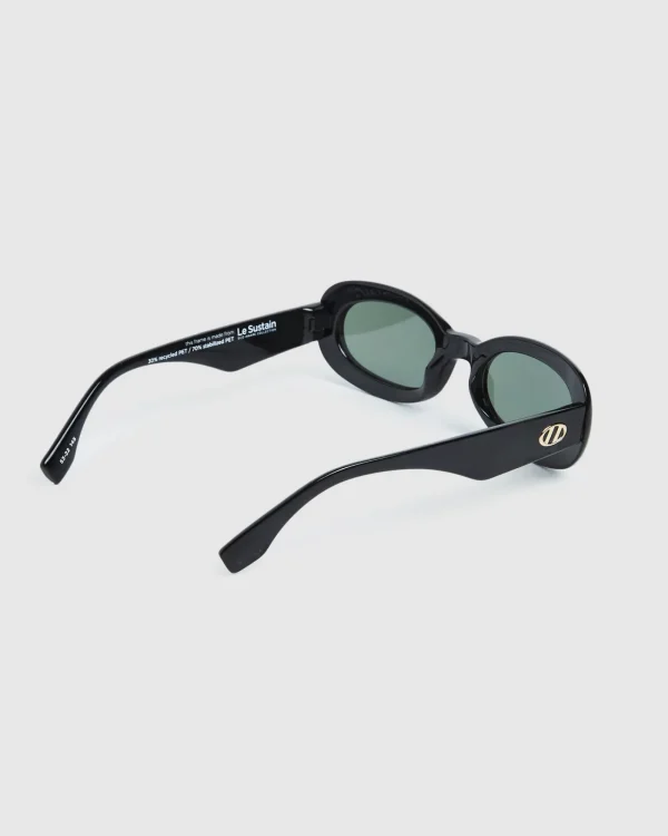 Clearance LE SPECS Le Sustain Sunglasses Outta Trash Black/Khaki Mono