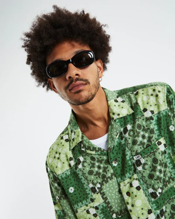 Clearance LE SPECS Le Sustain Sunglasses Outta Trash Black/Khaki Mono