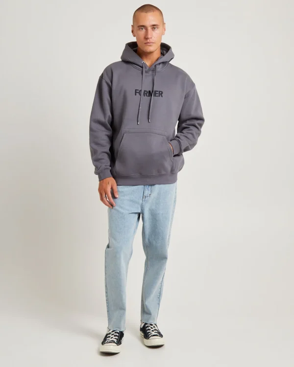 Fashion FORMER Legacy Emb Hoodie Iron Grey