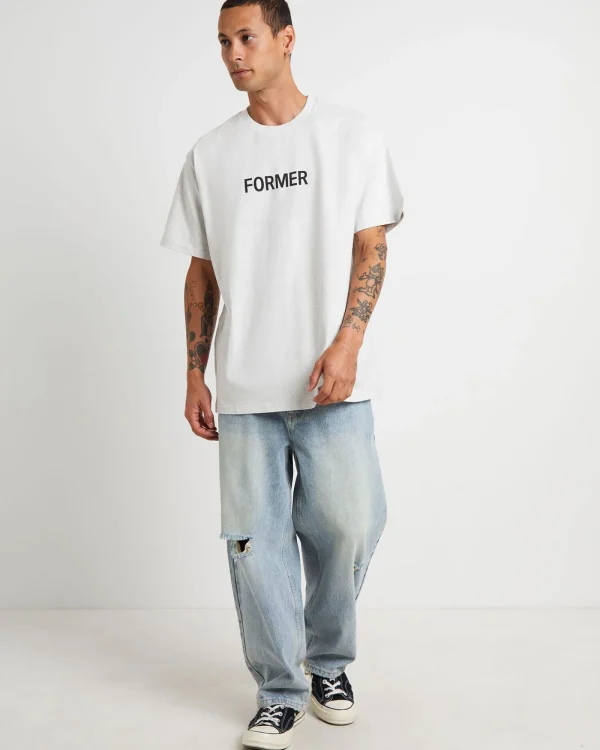 Cheap FORMER Legacy Short Sleeve T-Shirt In Grey Marle