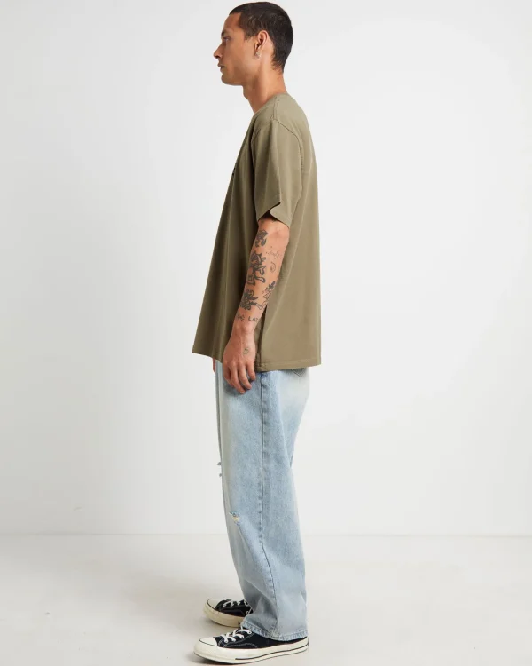Best Sale FORMER Legacy Short Sleeve T-Shirt In Army Green