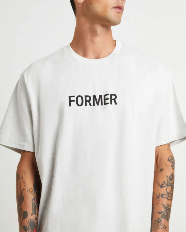 Cheap FORMER Legacy Short Sleeve T-Shirt In Grey Marle