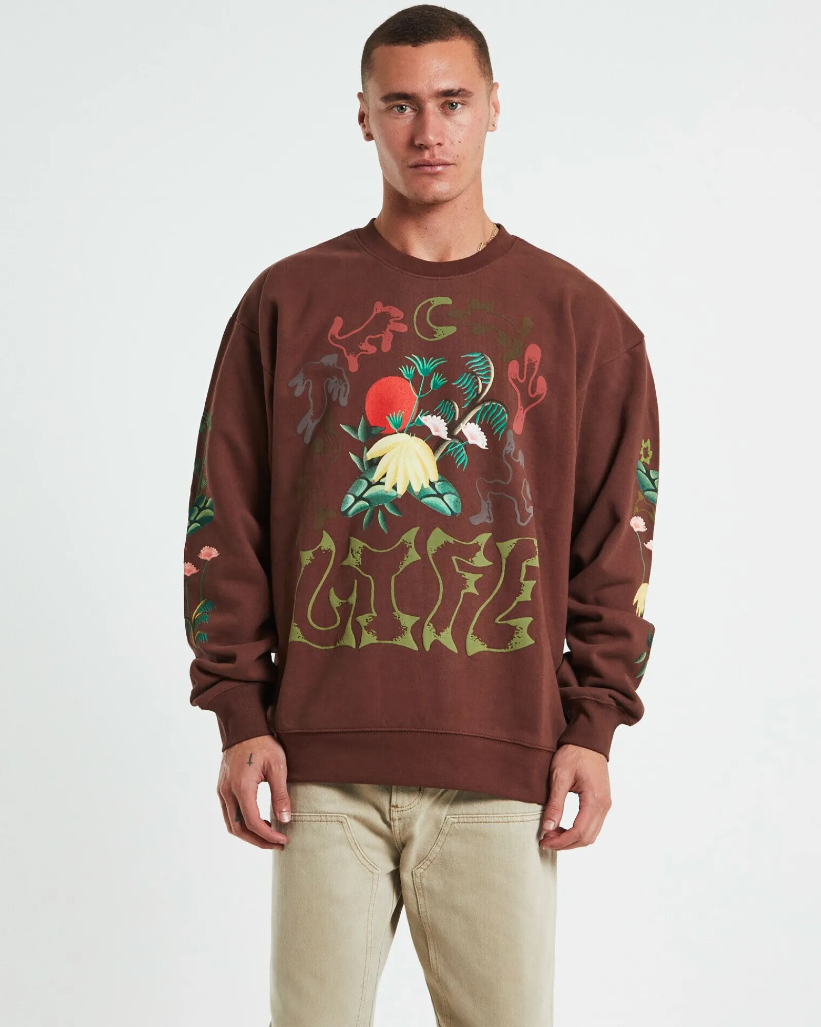 life_cycle_crewneck_jumpe_0.webp Flash Sale MARKET Life Cycle Crewneck Jumper In Acorn Brown