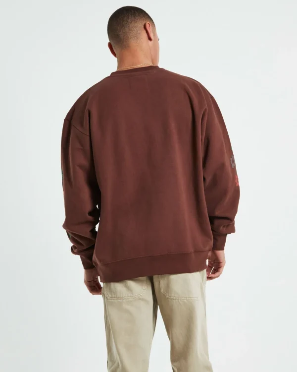 Flash Sale MARKET Life Cycle Crewneck Jumper In Acorn Brown