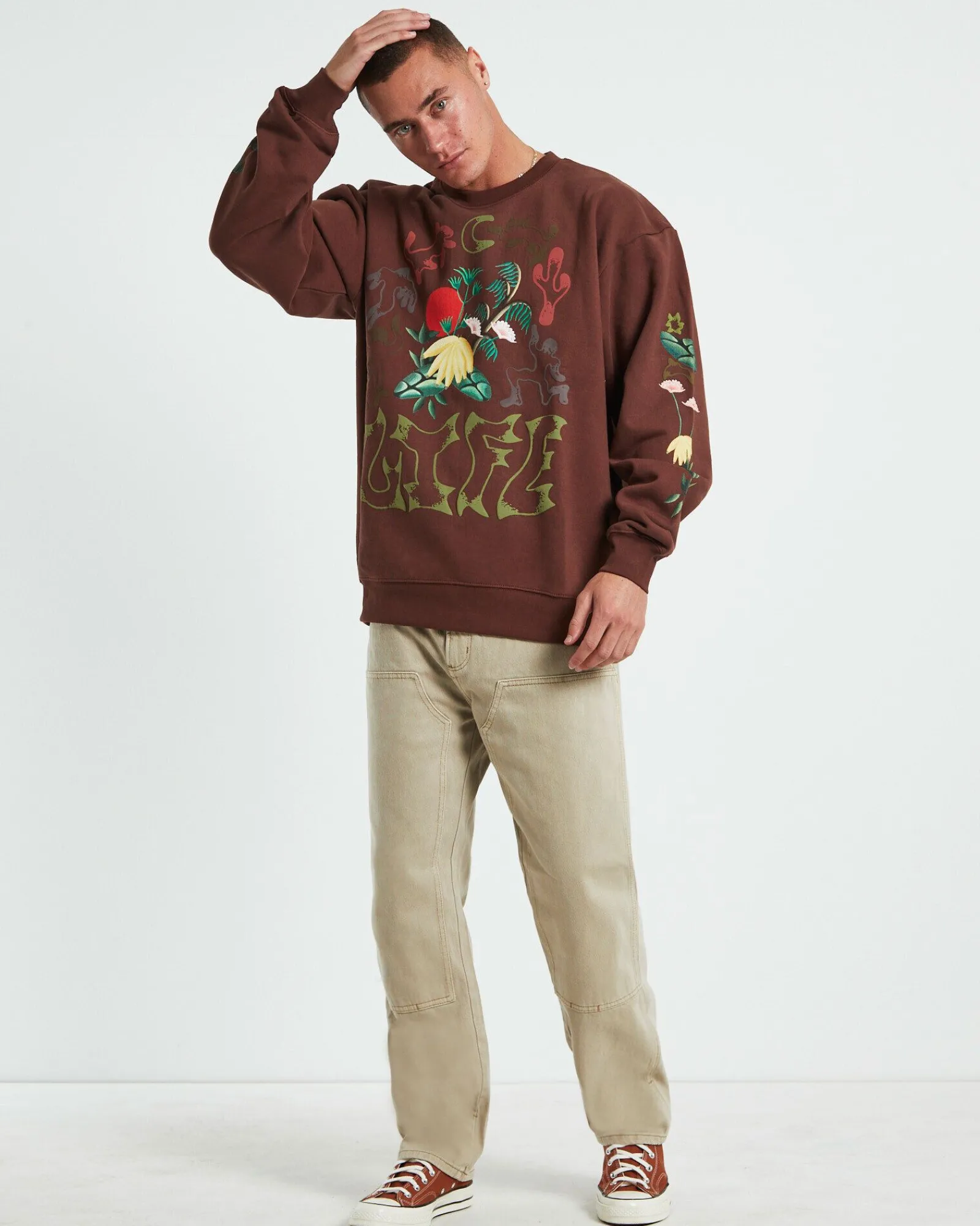 life_cycle_crewneck_jumpe_2.webp Flash Sale MARKET Life Cycle Crewneck Jumper In Acorn Brown