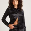 Sale ALICE IN THE EVE Lily Slimline Satin Long Sleeve Shirt
