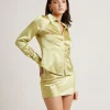 Best Sale ALICE IN THE EVE Lily Slimline Satin Long Sleeve Shirt