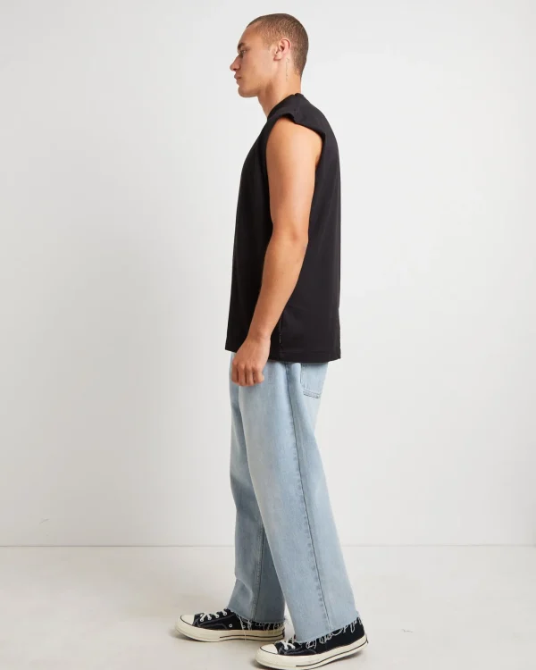 Online AFENDS Limits Recycled Sleeveless Tank Tee In Black