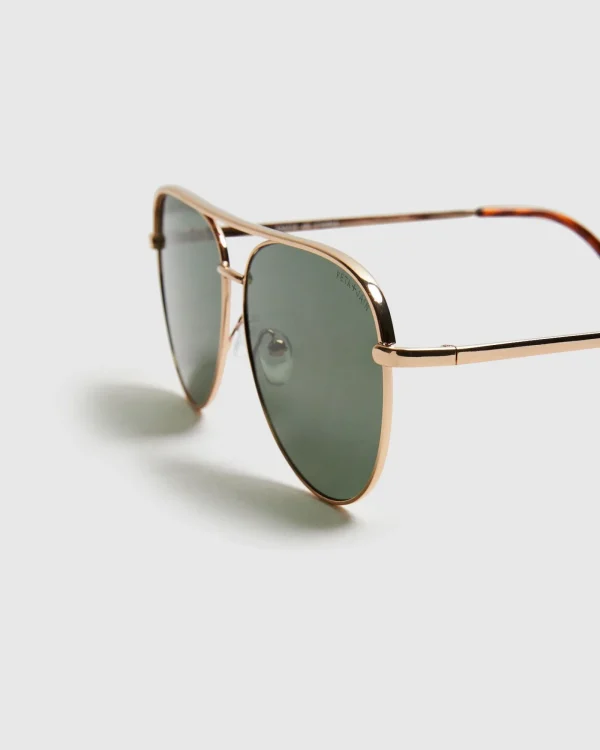 Outlet PETA AND JAIN Lisbeth Sunglasses Gold/Green