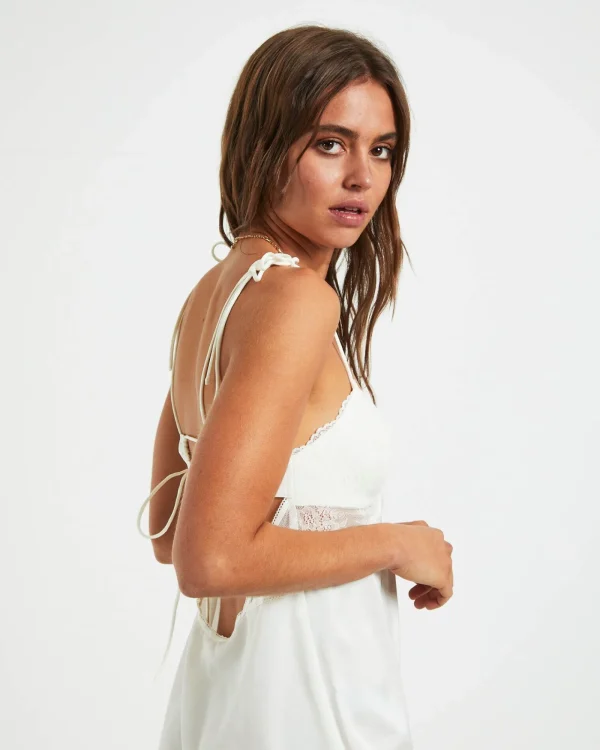 Online LOVE NOTES Liza Lace Insert Nighty Dress Cream