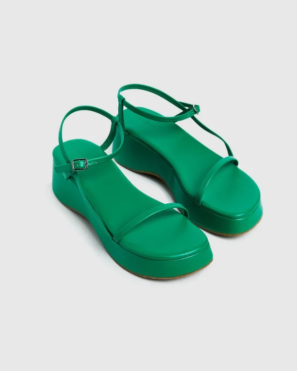 Discount ALICE IN THE EVE Lola Flatform Sandals Fern Green