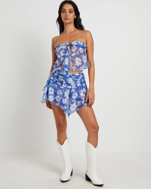 Flash Sale SUBTITLED Lolita Baby Lock Bandeau Sheer Top In Tropical
