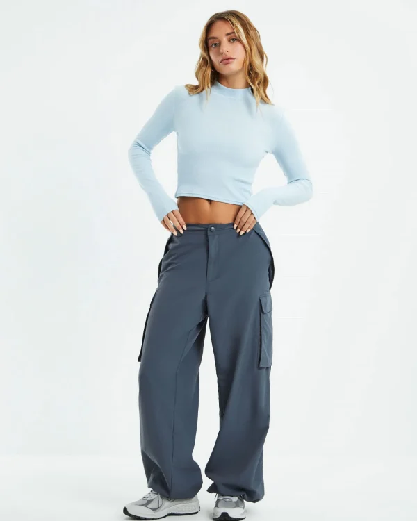 Best Sale GENERAL PANTS CO. BASICS Long Sleeve Skivvy T-Shirt Ice Blue