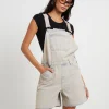 Online INSIGHT Longline Overdye Overalls In Peachy