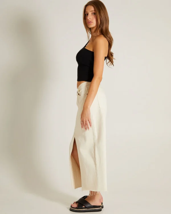 Fashion GENERAL PANTS CO. BASICS Luxe Knitted One Shoulder Top In Black