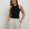 Sale GENERAL PANTS CO. BASICS Luxe Knitted Tank Top In Black