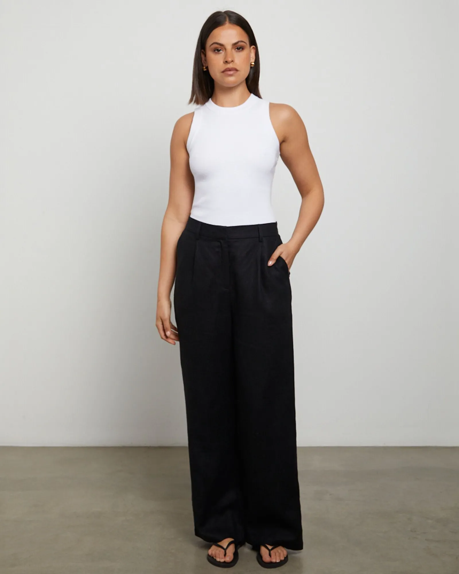 luxe_knitted_tank_top_in__2.webp Online GENERAL PANTS CO. BASICS Luxe Knitted Tank Top In White