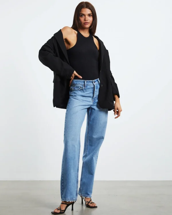 Fashion NOBODY DENIM Luxe Rib Tank Top Black