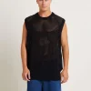 Sale BLACK NOISE WHITE RAIN Lydo Net Knit Vest In Black