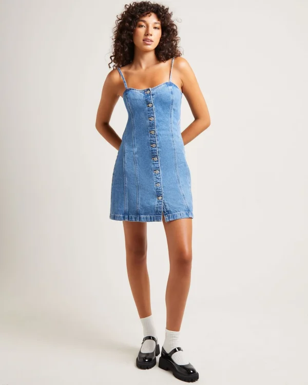 Cheap LEVIS Malene Bustier Mini Denim Dress No Filter 2