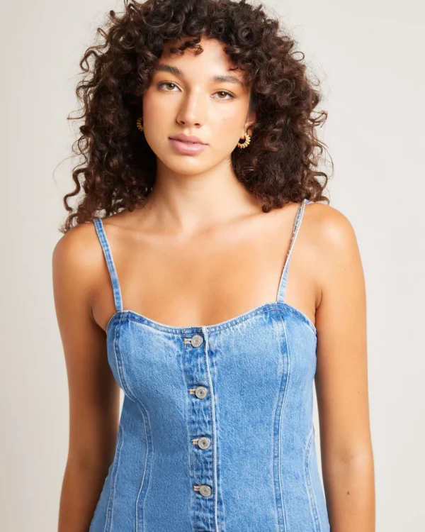 Cheap LEVIS Malene Bustier Mini Denim Dress No Filter 2