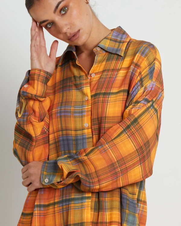 Sale CHARLIE HOLIDAY Maple Long Sleeve Shirt In Camden Check