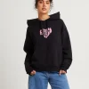 Cheap AFENDS Mara Recycled Pull On Hoodie Black