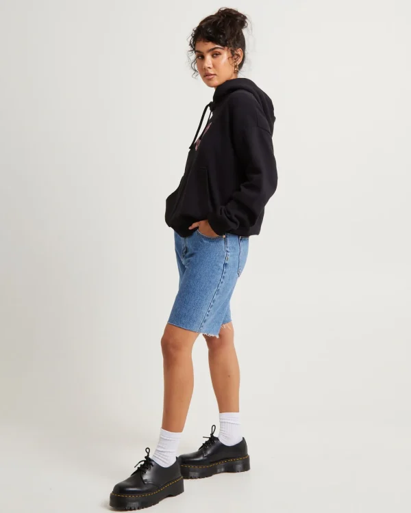 Cheap AFENDS Mara Recycled Pull On Hoodie Black