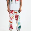New MARKET Monogram Aop Sweatpants Ash Grey