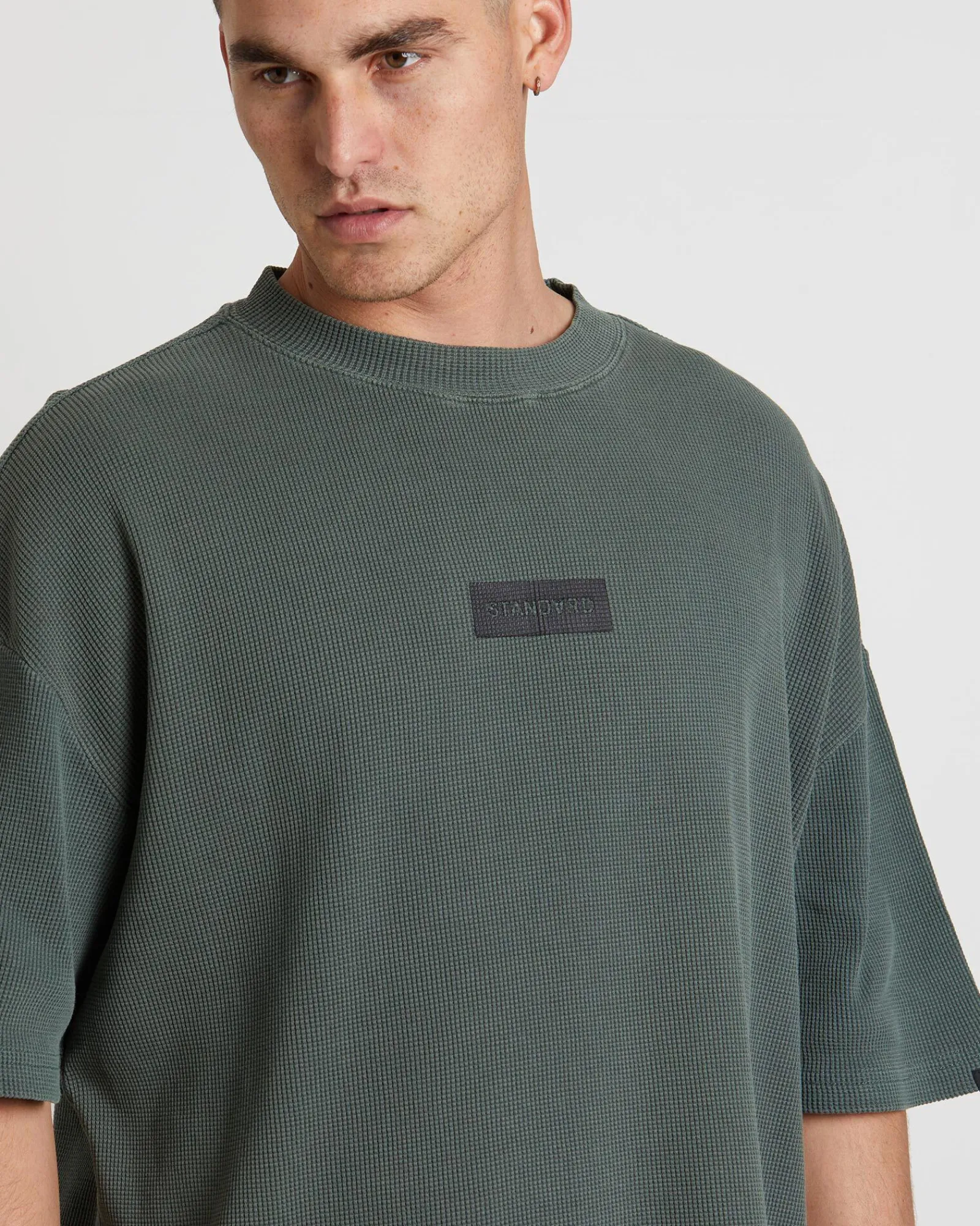 marlo_waffle_short_sleeve_4.webp New STANDARD JEAN CO Marlo Waffle Short Sleeve T-Shirt In Fatigue Green