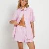 Hot FLEUR BY BLANCA STUDIO Matilda Short Sleeve Shirt In Pink