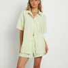 New FLEUR BY BLANCA STUDIO Matilda Short Sleeve Shirt In Green