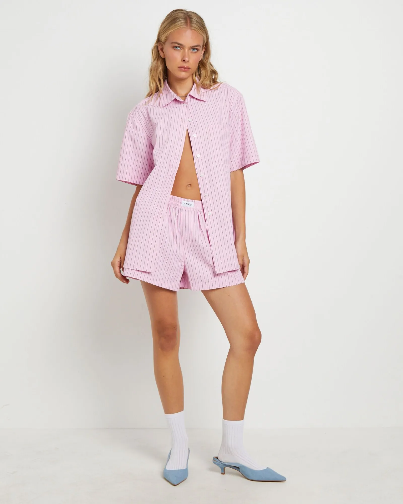 matilda_short_sleeve_shir_2-1.webp Hot FLEUR BY BLANCA STUDIO Matilda Short Sleeve Shirt In Pink