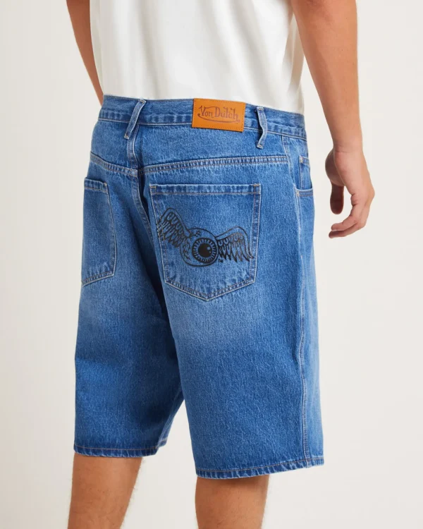 Online VON DUTCH Mens Denim Jorts In Blue